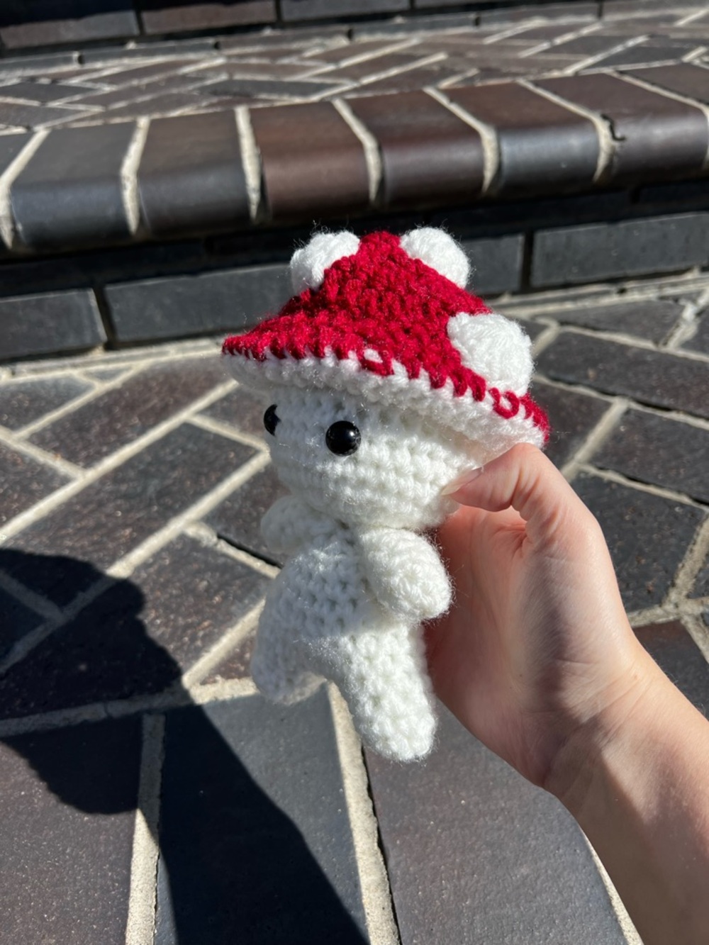 Hand Crocheted Little Mushroom Guy Stuffed Animal Plushie! - Picture 10 of 17